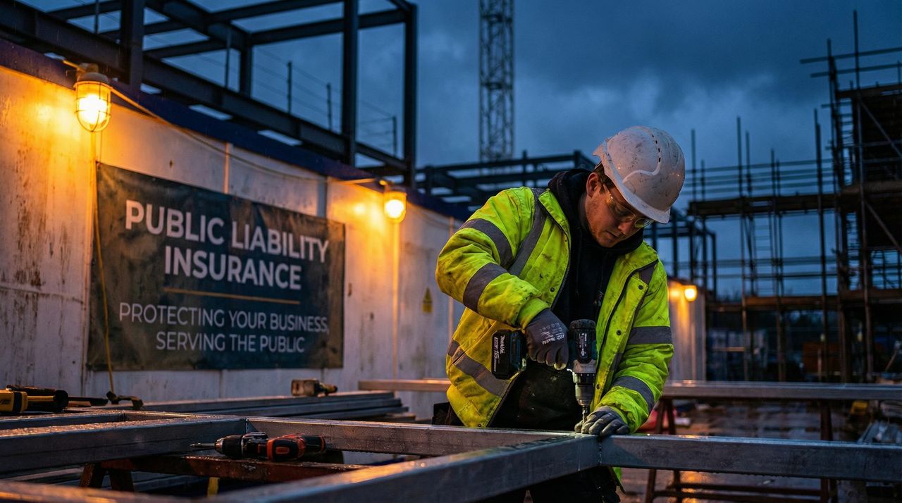 Professional contractor working safely on site